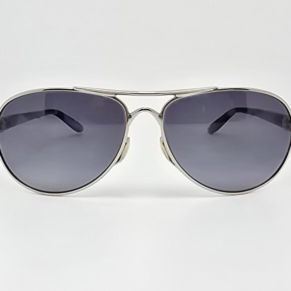 Oakley OO4108-02 Tie Breaker Chrome Frame Polarized Black-Grey Lens Sunglasses - Picture 2 of 11